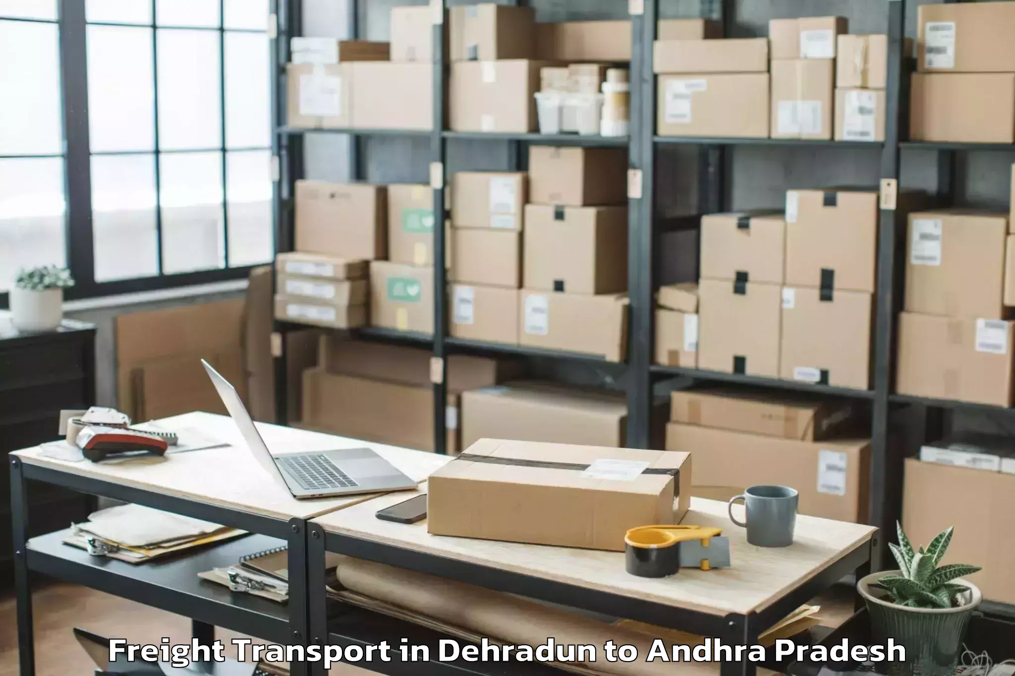 Affordable Dehradun to Pedavegi Freight Transport